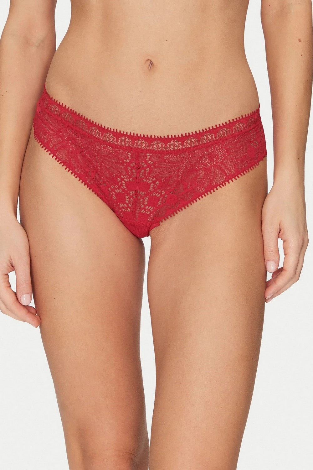 Кружевные трусики бразилиана 15F9 Day to night poppy red