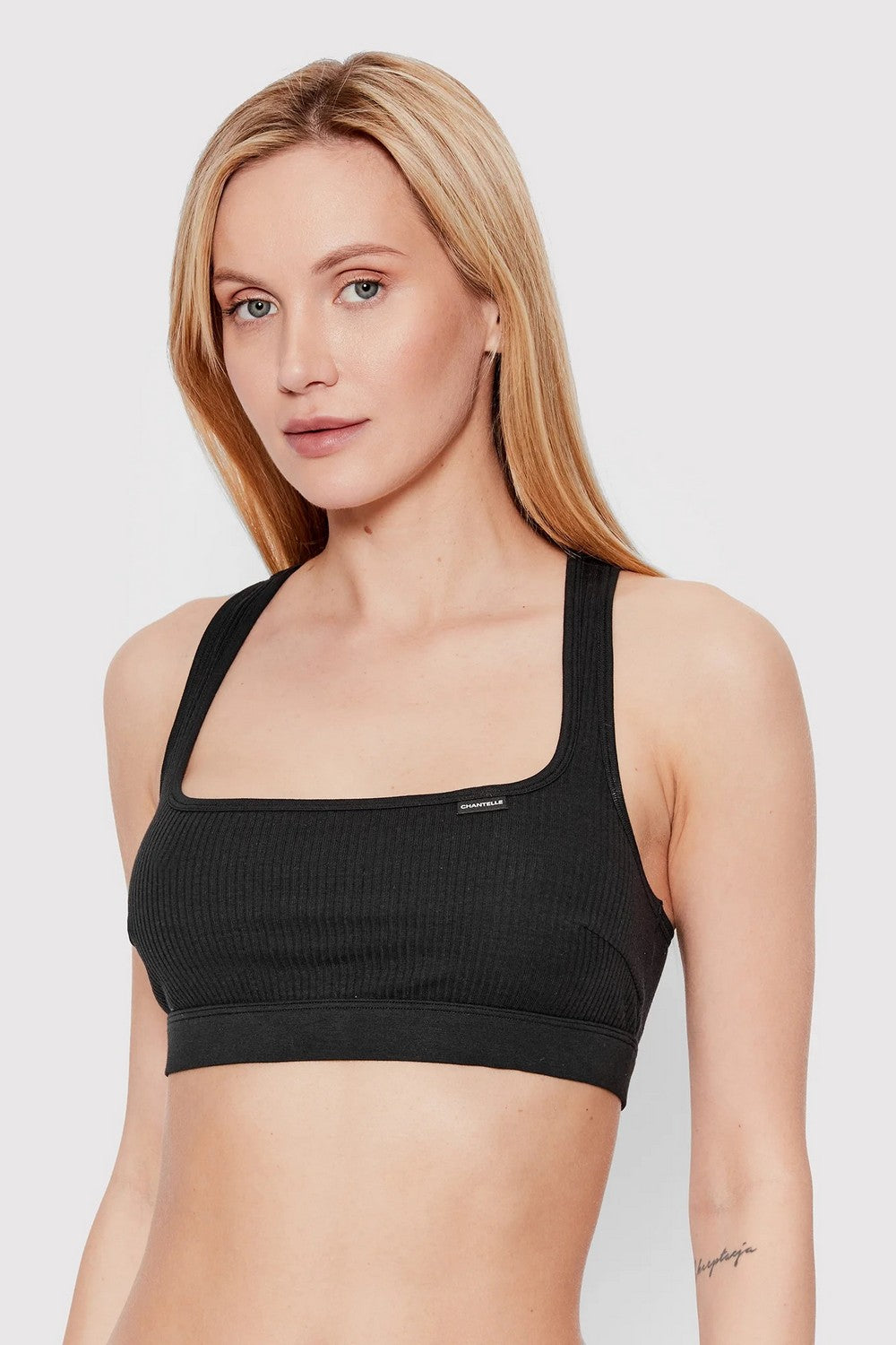 Хлопковый бра-топ 15P1 Cotton Comfort black