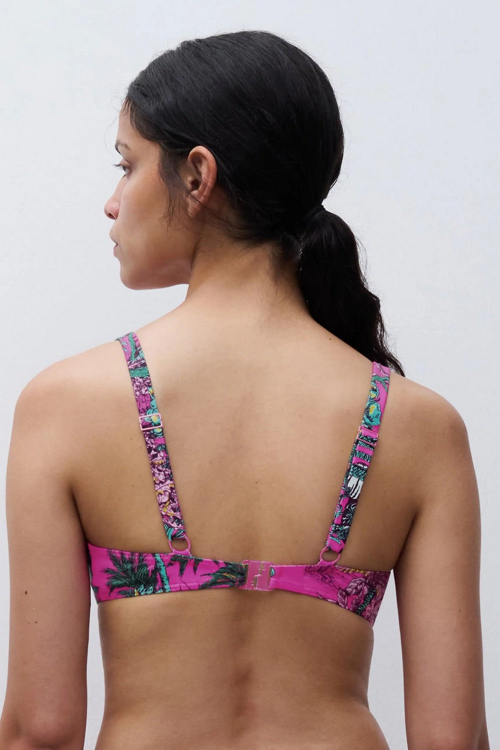 Купальний бюстгальтер з принтом 17UM0 Sauvage pink jungle