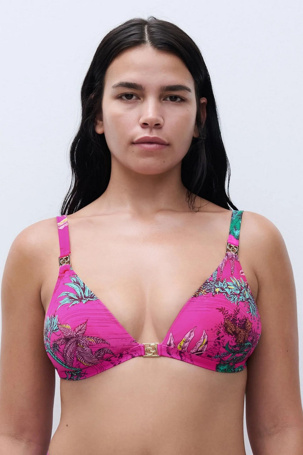 Купальный бюстгальтер с вкладышами 17UQF Sauvage pink jungle