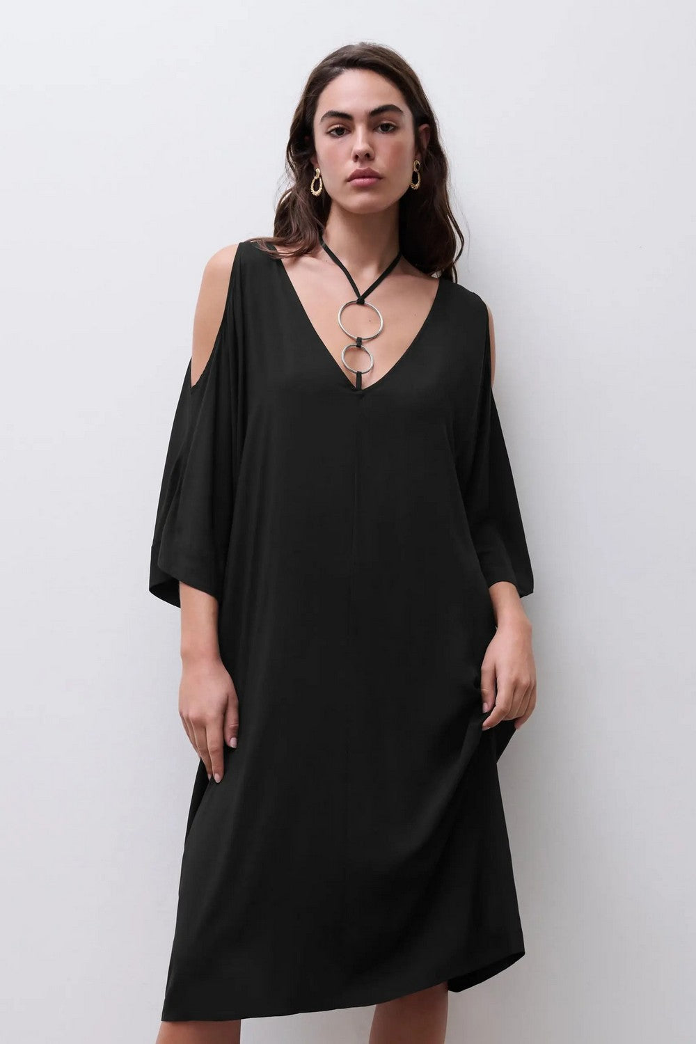 Пляжная туника свободного кроя 18WW0 Eclipse black