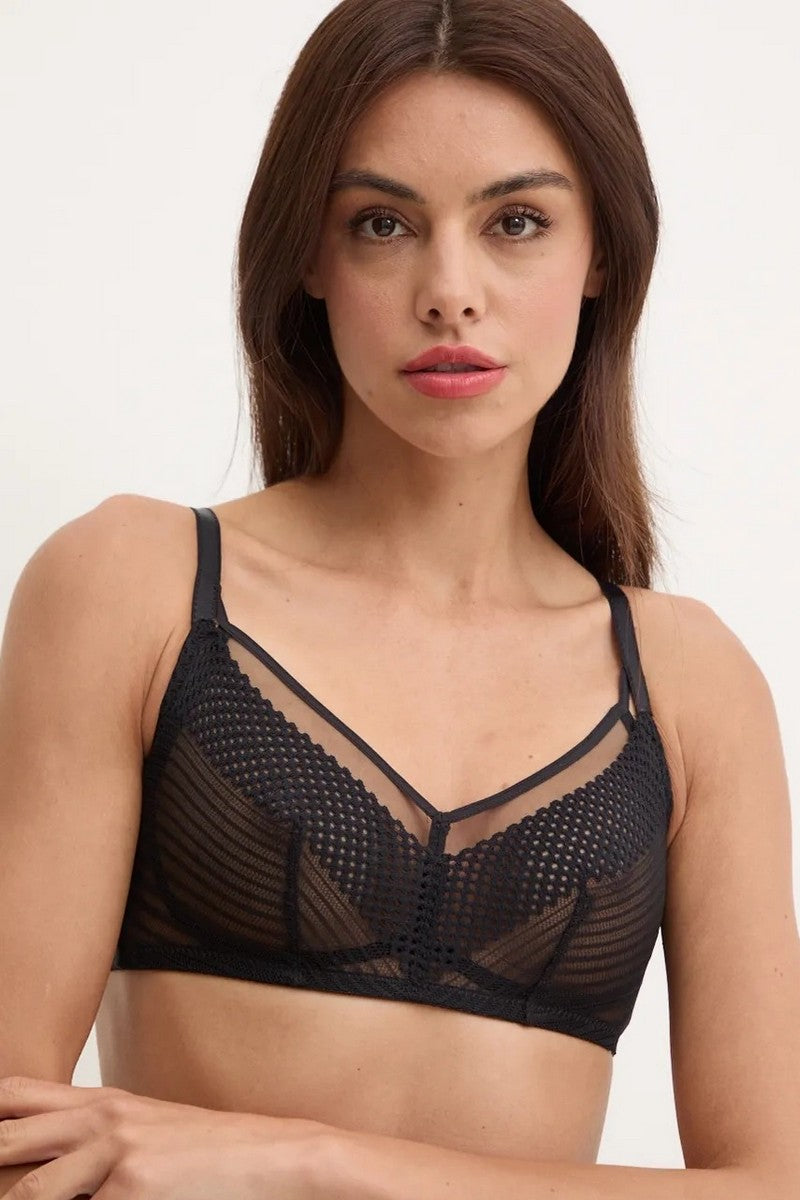 Мягкий бюстгальтер из микросетки 22AP0 Play black