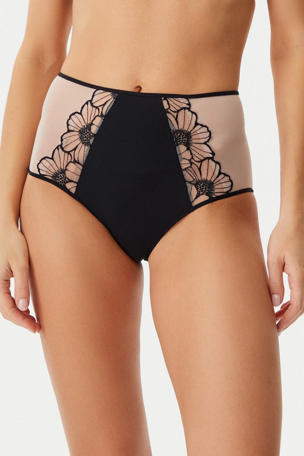 Высокие трусики слип 22OC5 Lush black/soft pink