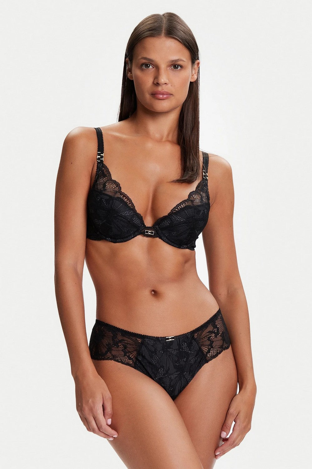 Кружевной бюстгальтер пуш-ап Muse 19YNR black