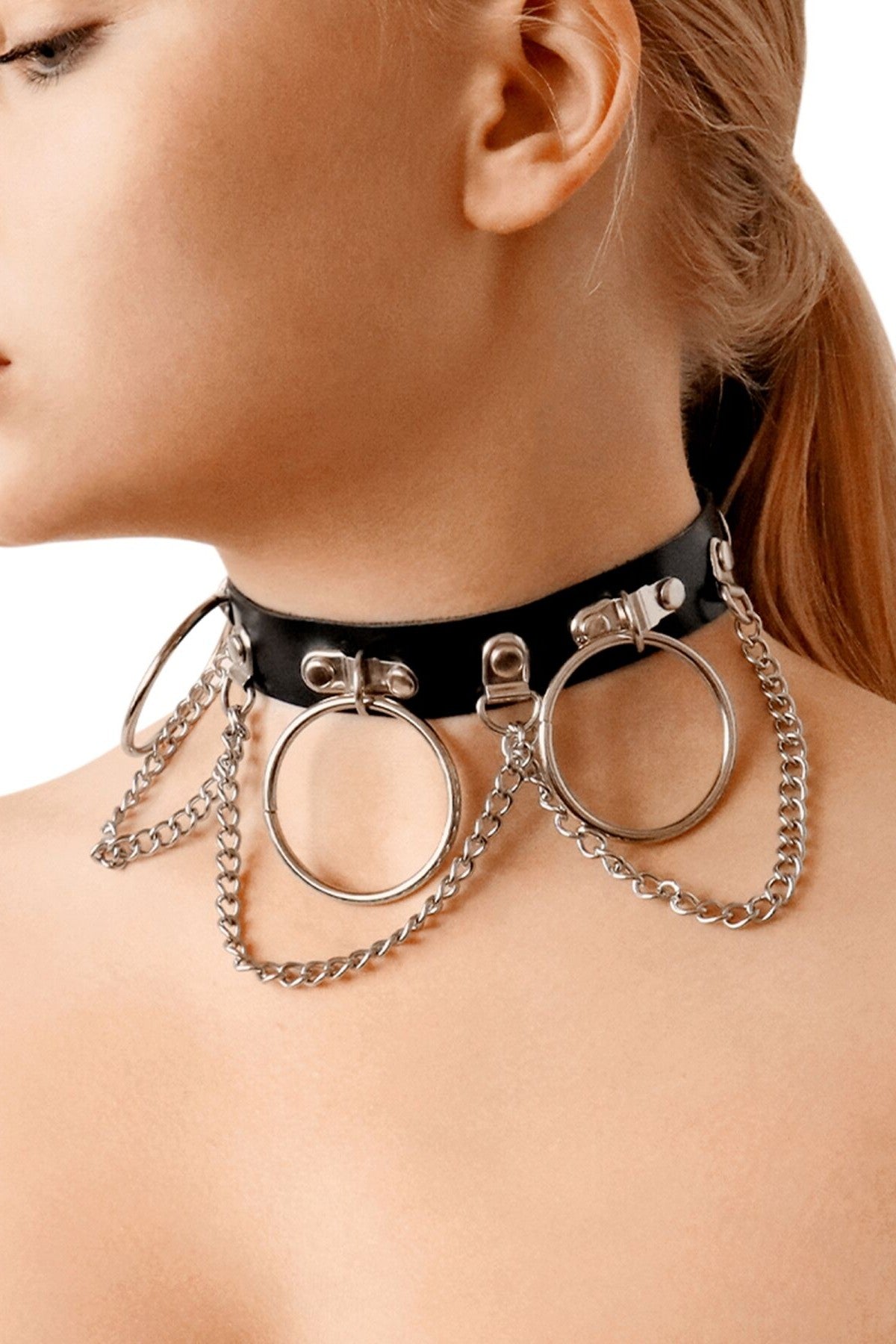 Кожаный чокер Bonita black