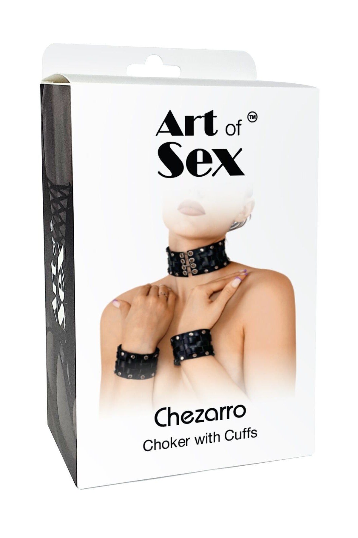 Кожаный чокер с манжетами Leather Chezarro