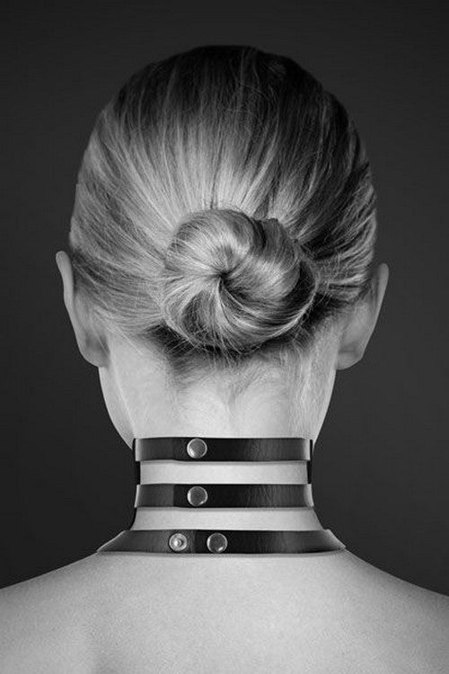 Тройной чокер с кольцом Fetish