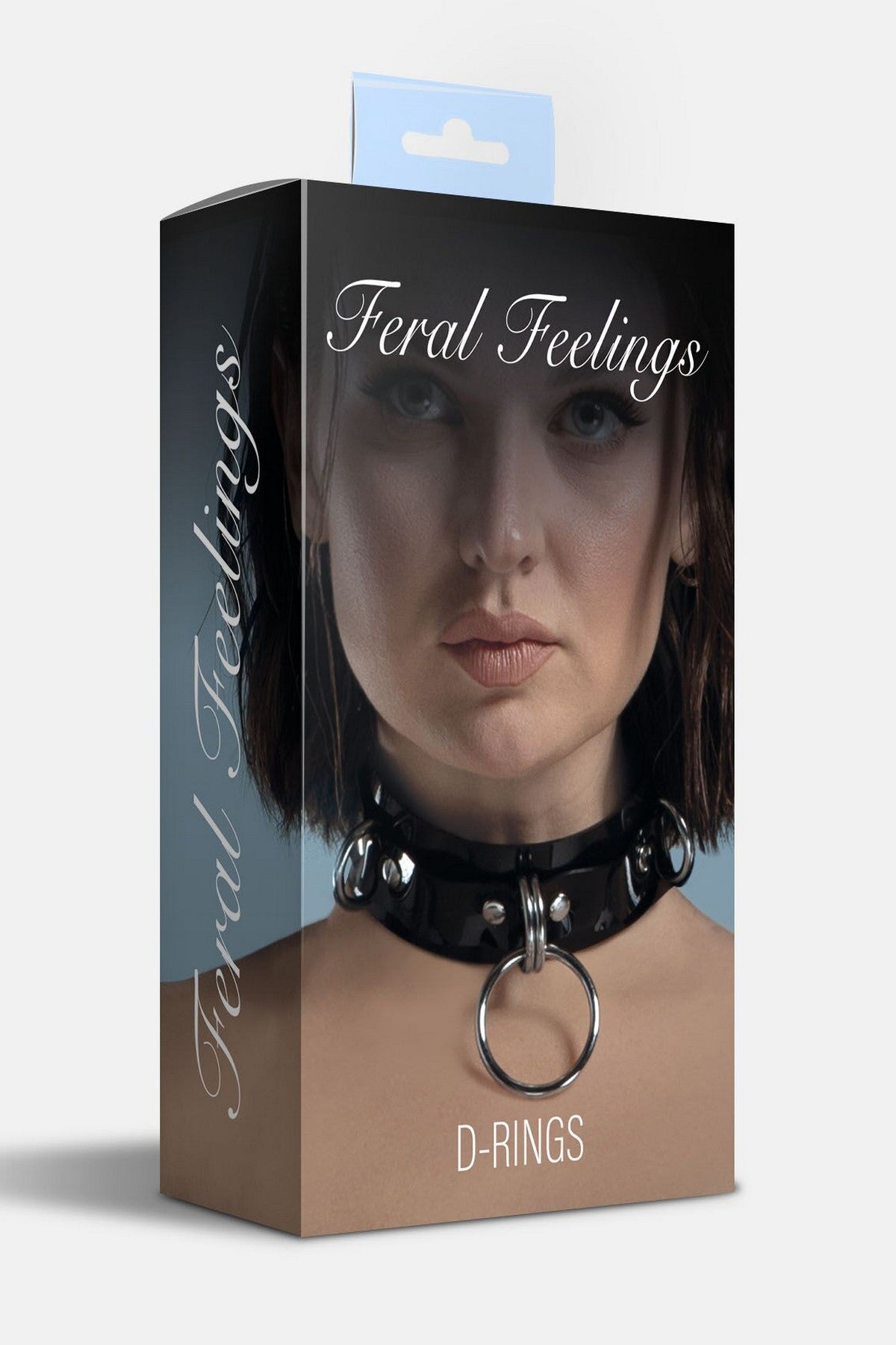 Кожаный ошейник для фиксации D-Rings black