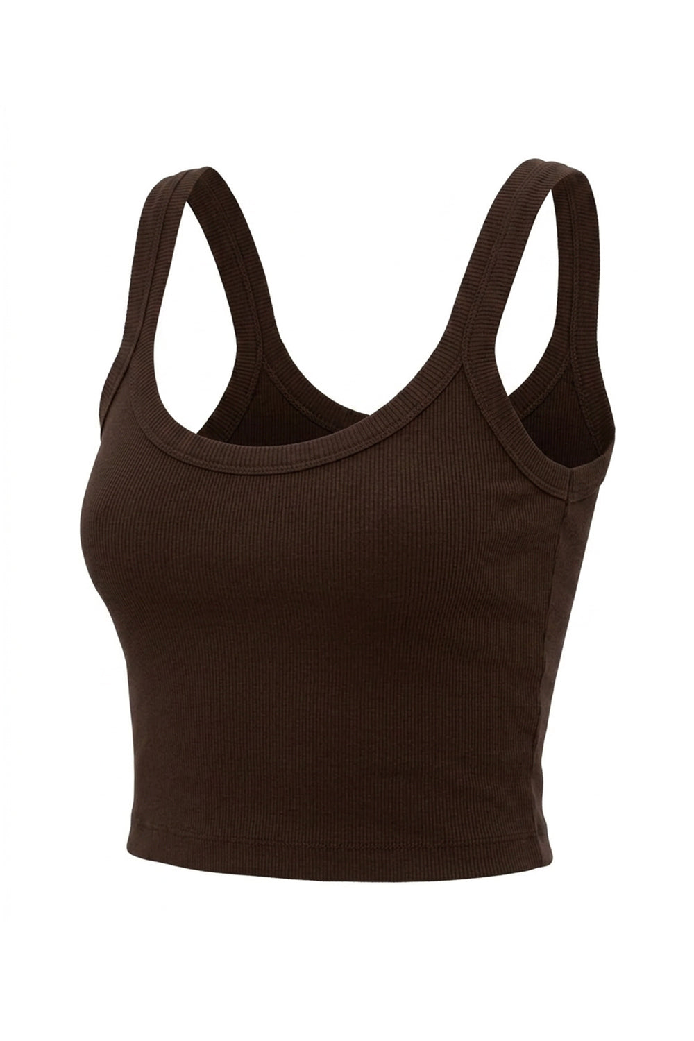 Кроп-топ в рубчик L043r chocolate