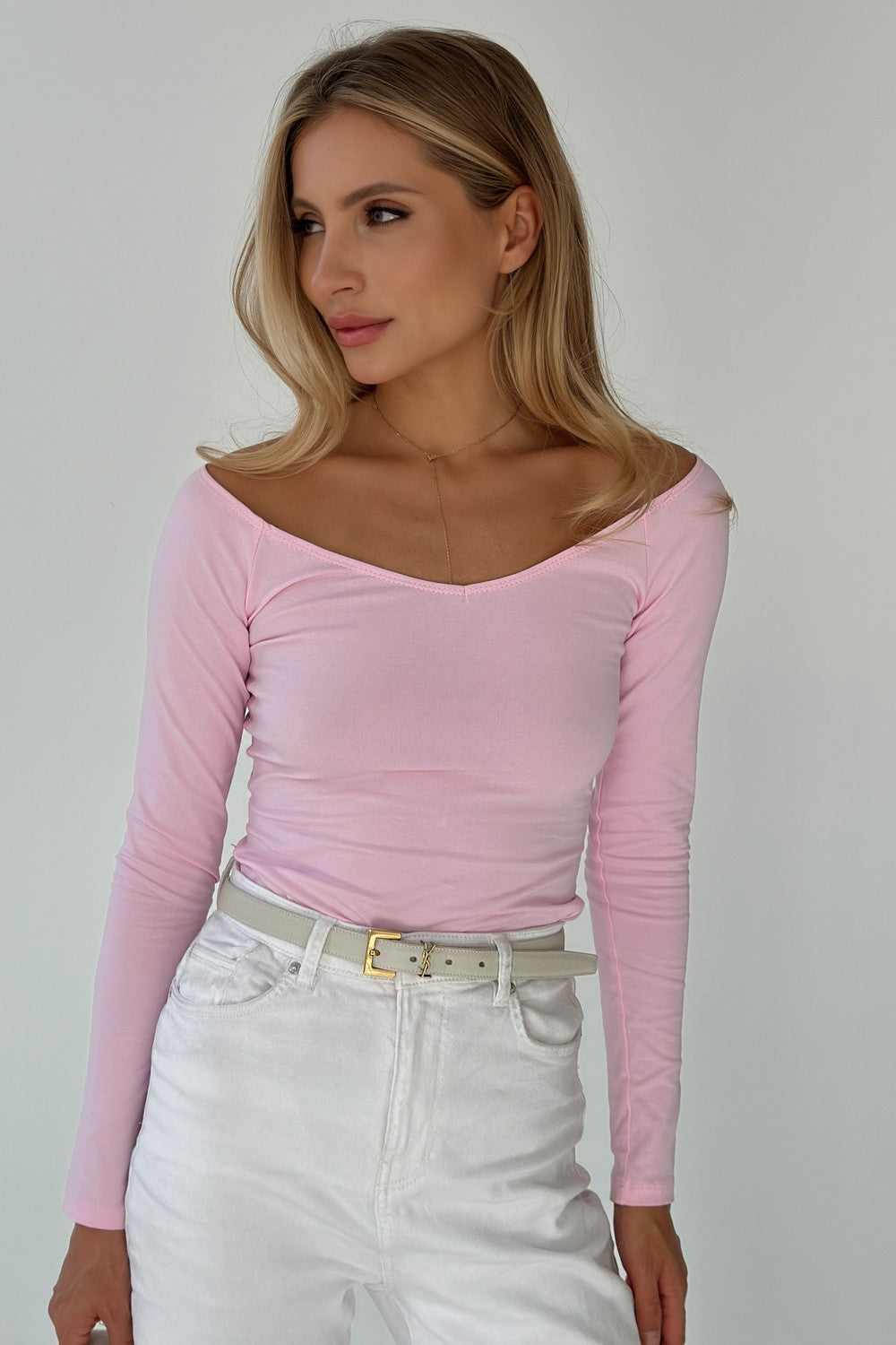 Хлопковое боди с глубоким вырезом Z19311/6 Aries rose