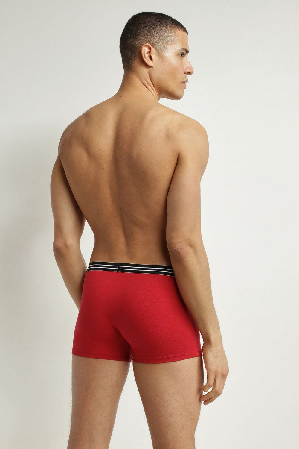 Мужские трусы шорты из хлопка 6578 (2 шт.) rouge/noir