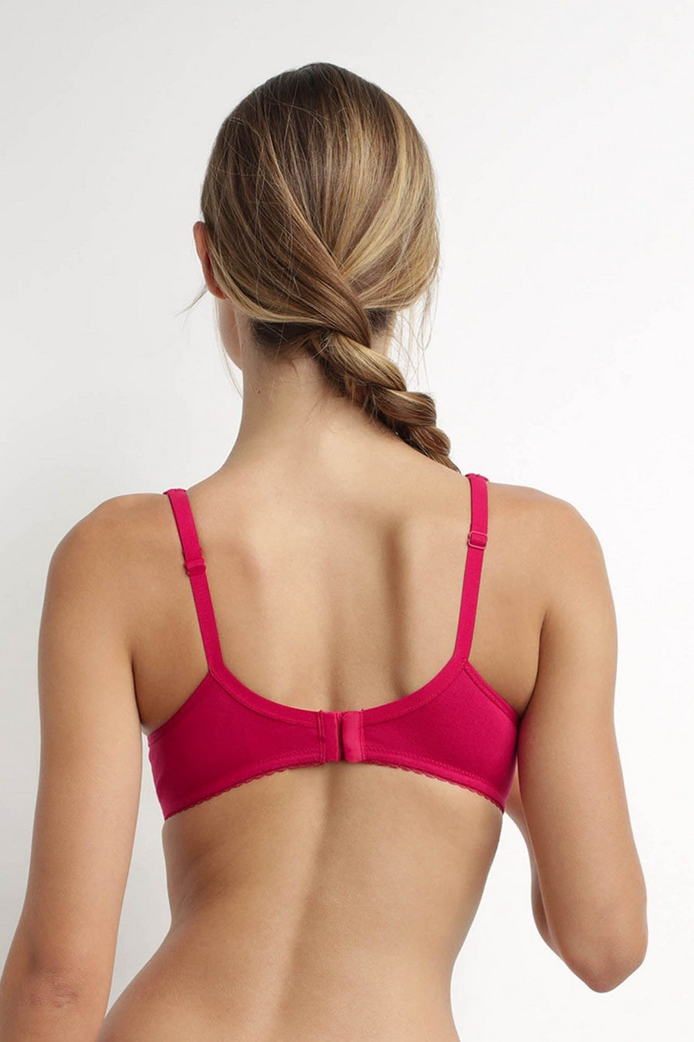 Мягкий бюстгальтер с микросеткой D0ASF Generous Cotton Bio rouge cerise