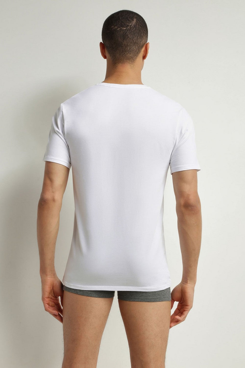 Бавовняна чоловіча футболка D0DI5 Good (2 шт.) white