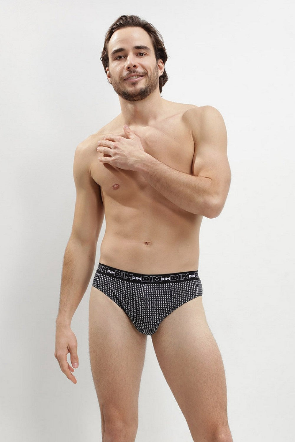 Мужские трусы слип из хлопка D6638 (3 шт.) cube/gris/tiss