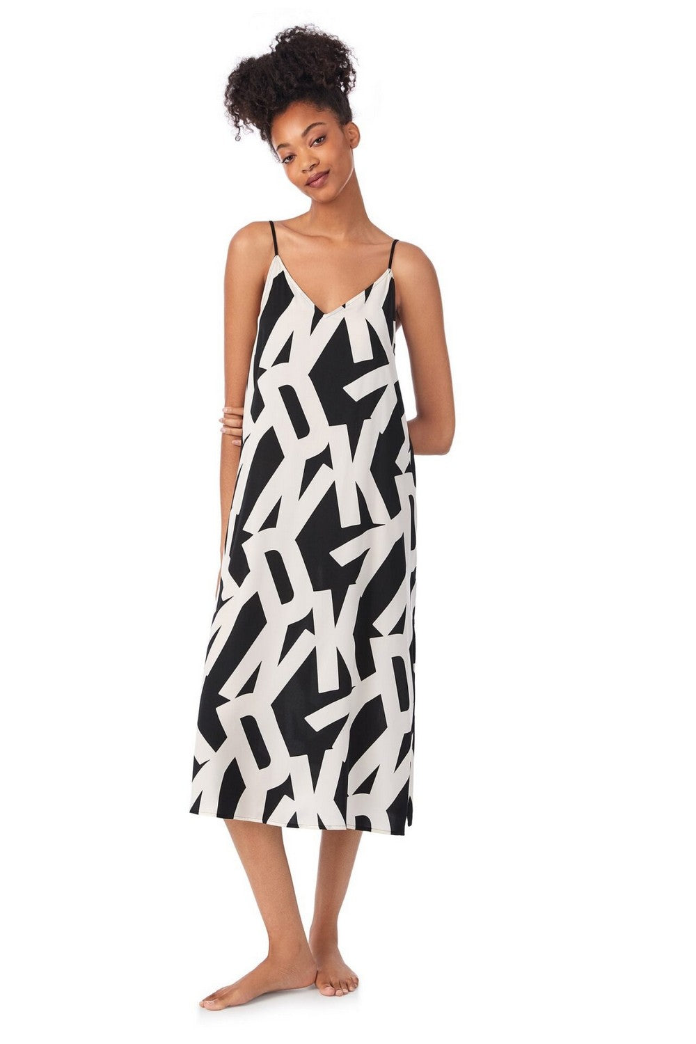 Длинная сорочка с логотипом YI00019 black