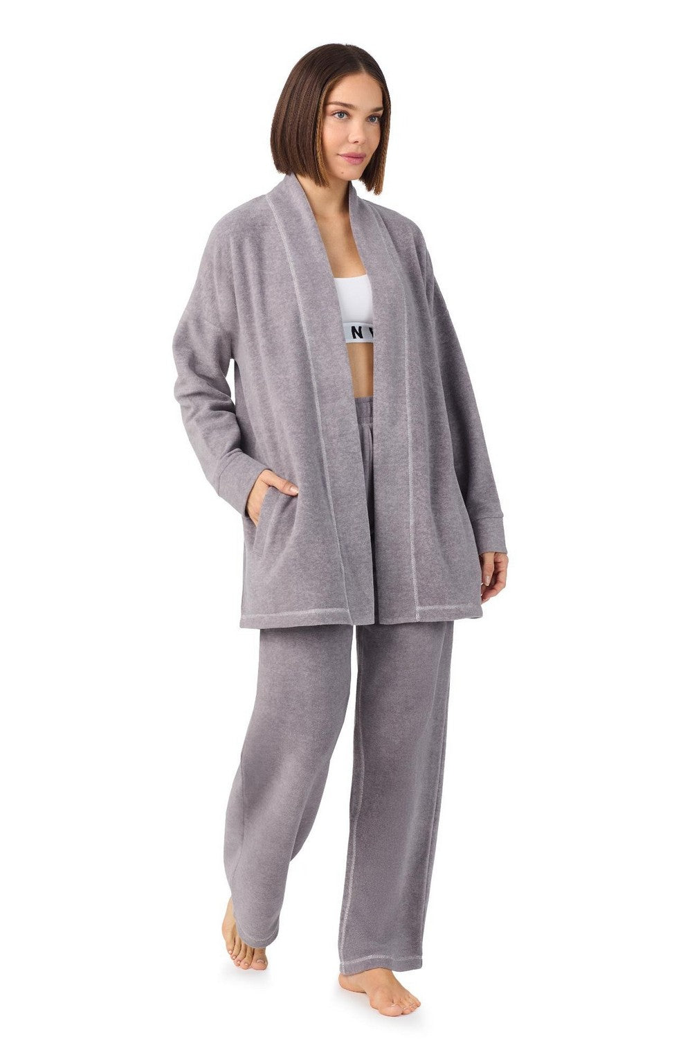 Домашний комплект с кардиганом YI00066 grey