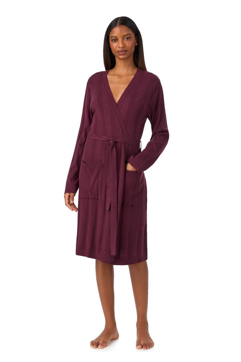 Халат из вискозы YI00089 plum