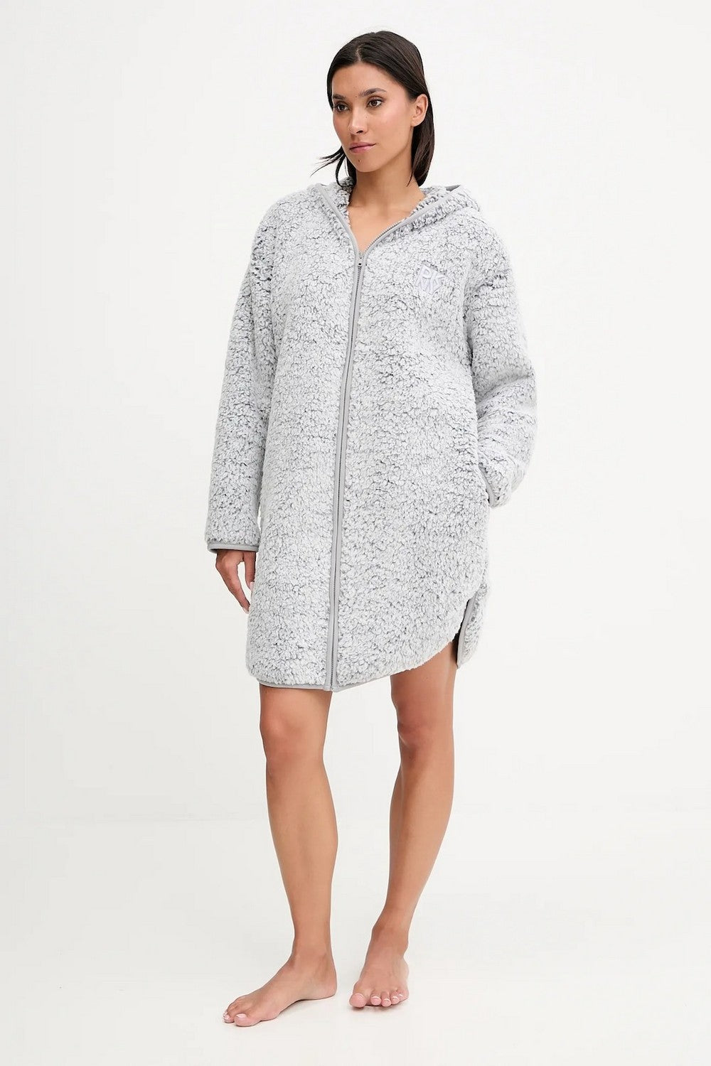 Халат на молнии YI20065 light grey