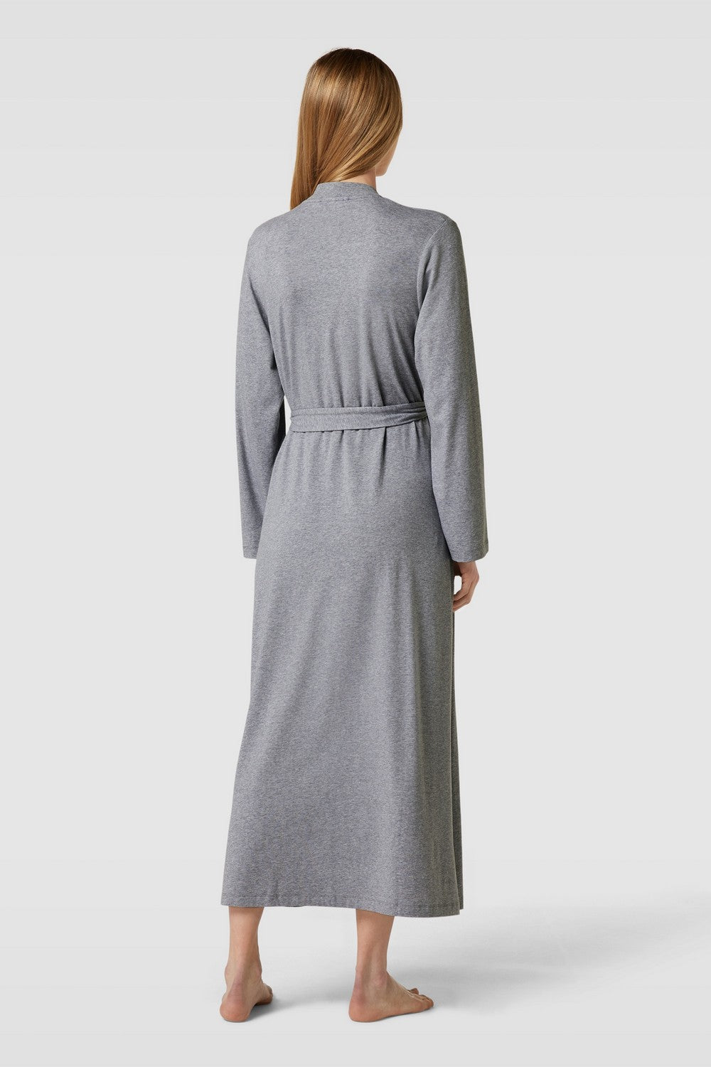 Довгий халат з бавовни YI2022635 grey