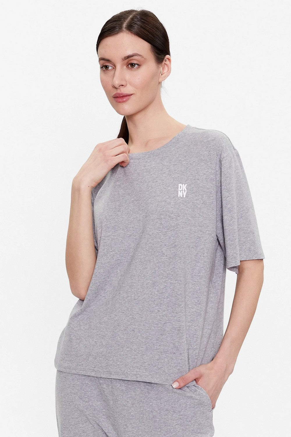 Домашняя футболка из хлопка YI2422635 grey