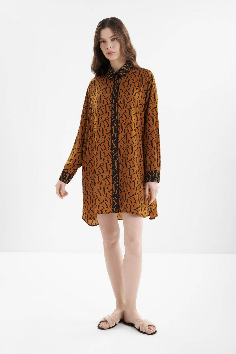 Нічна сорочка з логотипом YI30081 brown