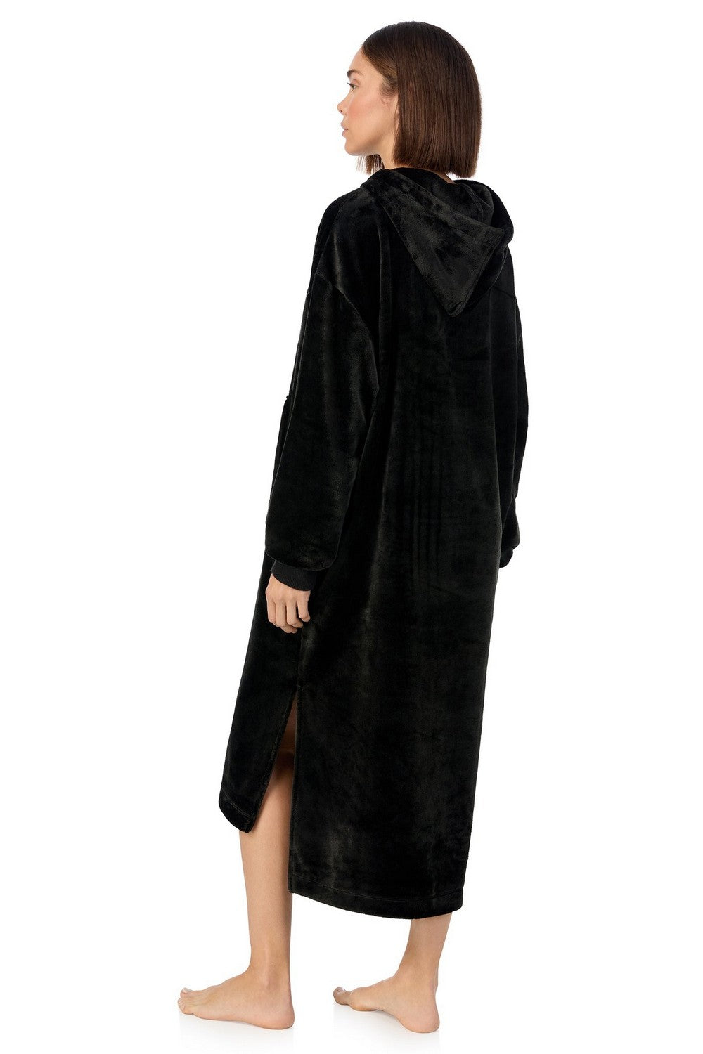 Домашняя туника с капюшоном YI80027 black