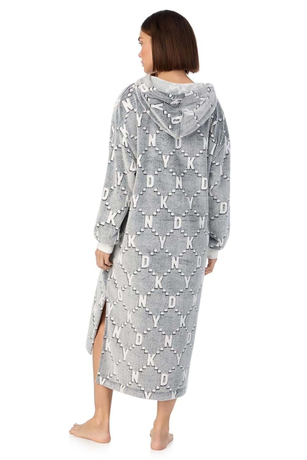 Домашняя туника с капюшоном YI80027 grey