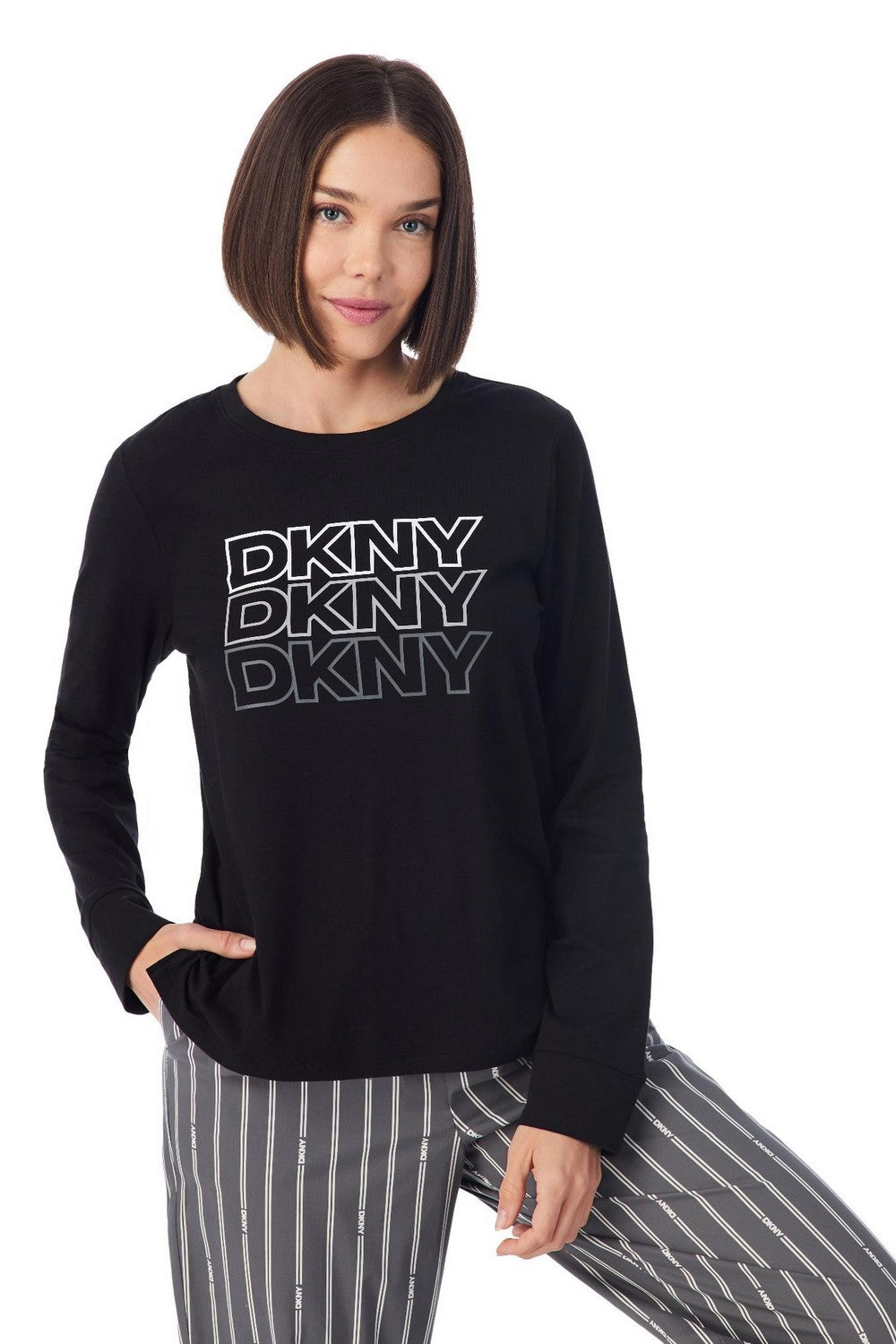 Хлопковая пижама с логотипом YI80060 grey