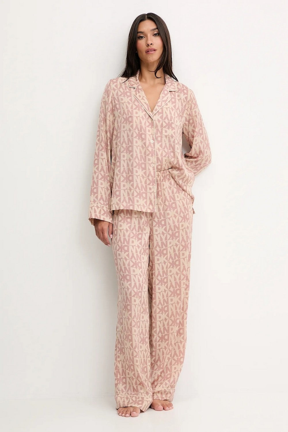 Пижама с логотипом YI80061 cream/pt