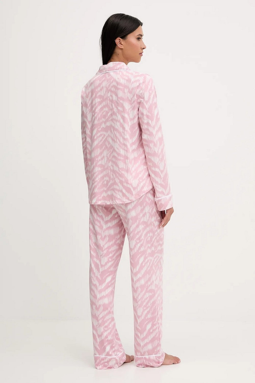 Хлопковая пижама на пуговицах YI80062 pink