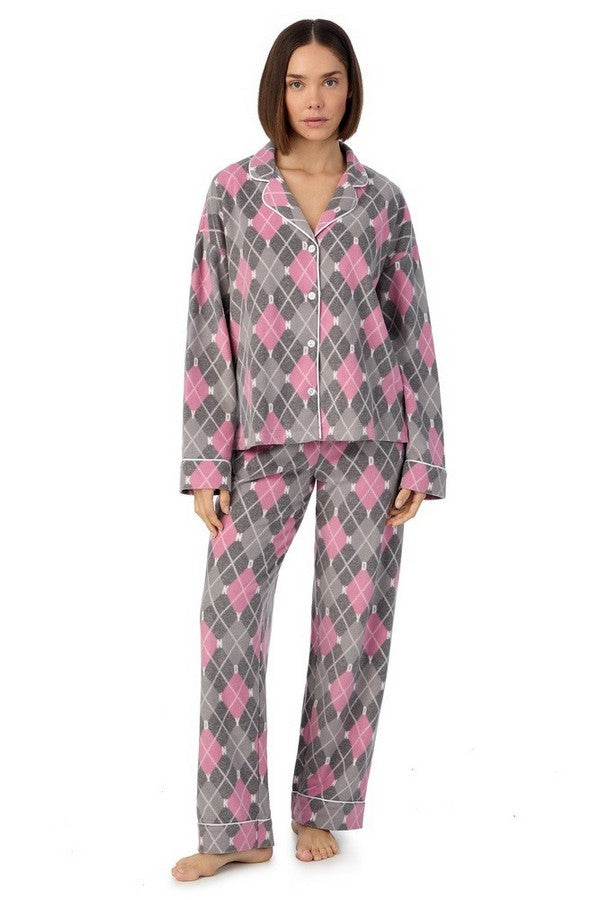 Флісова піжама з принтом YI90028F grey