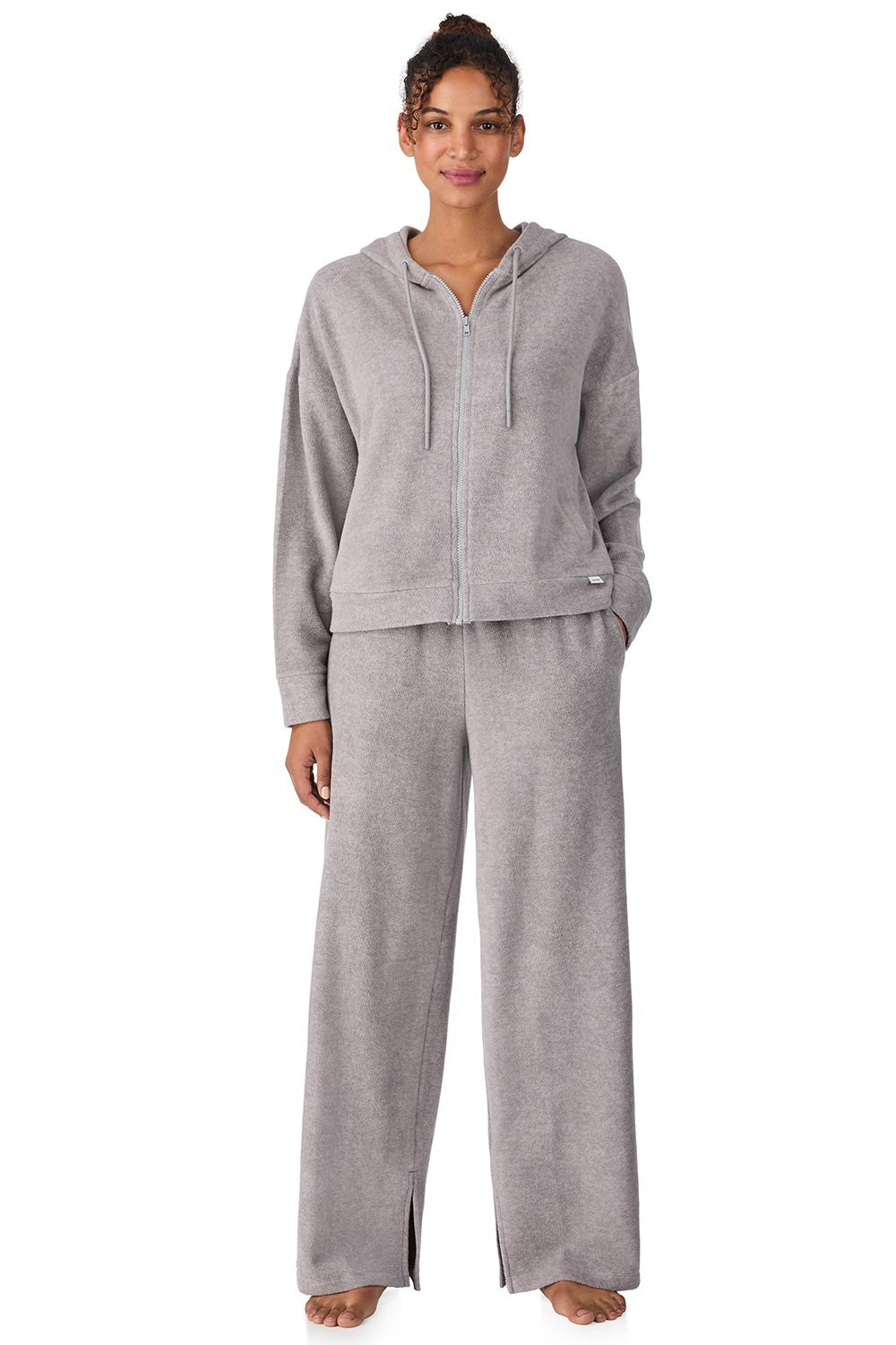 Домашний костюм на молнии YI90066 light grey