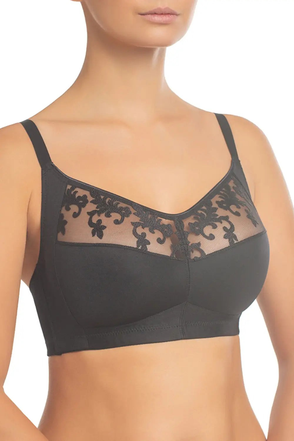 Бюстгальтер с кружевными вставками Martina 006 07 02 black