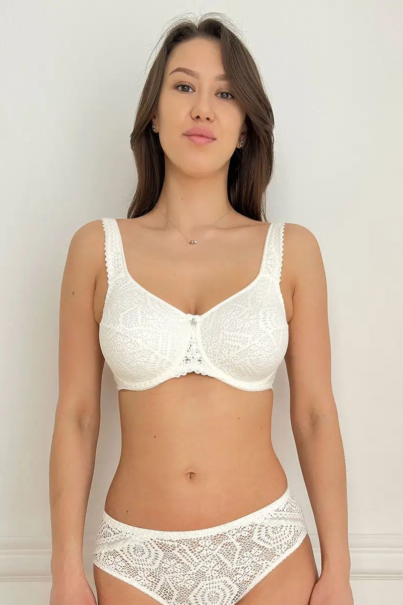 Кружевной бюстгальтер на косточках Monika 017 73 07 ivory