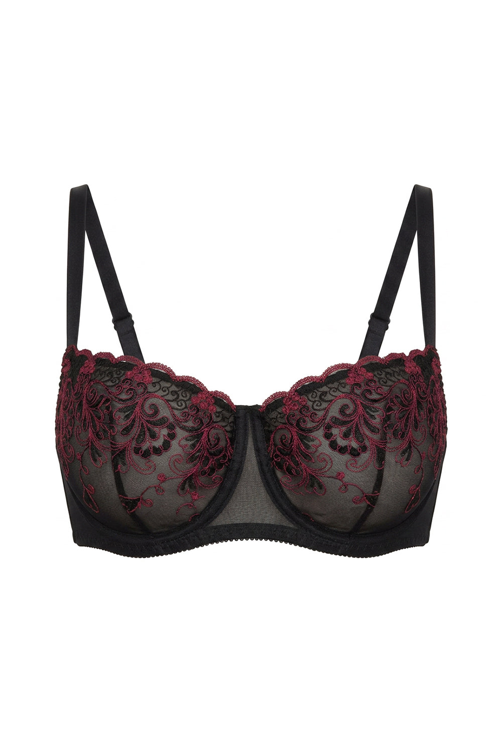 Мягкий бюстгальтер с кружевом 1501/304 black