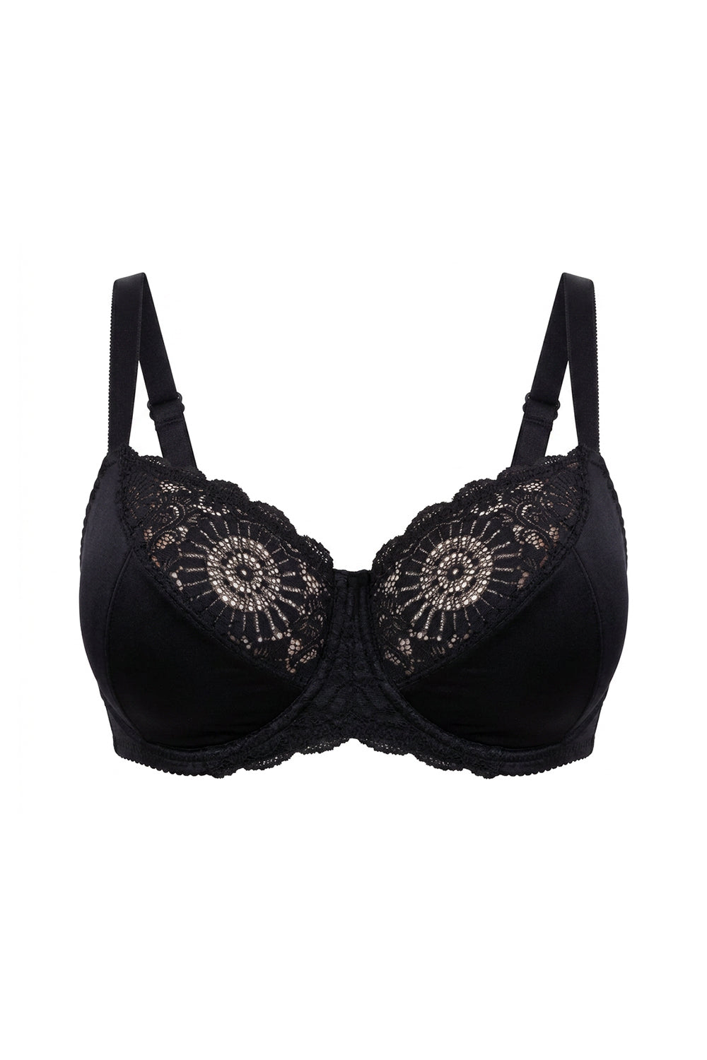 Напівдубльований бюстгальтер з мереживом 273/004 black