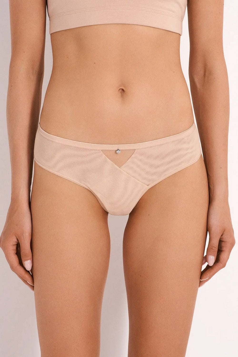 Трусики бразіліану з мікросітки LBRA 302/24/03 Siena (2 шт.) beige Ellen