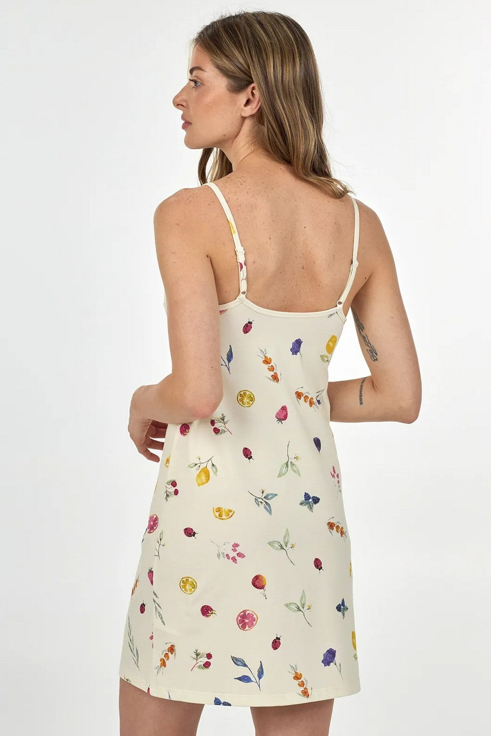 Ночная сорочка с принтом LDK 118/18/04 Fruity Delight cream