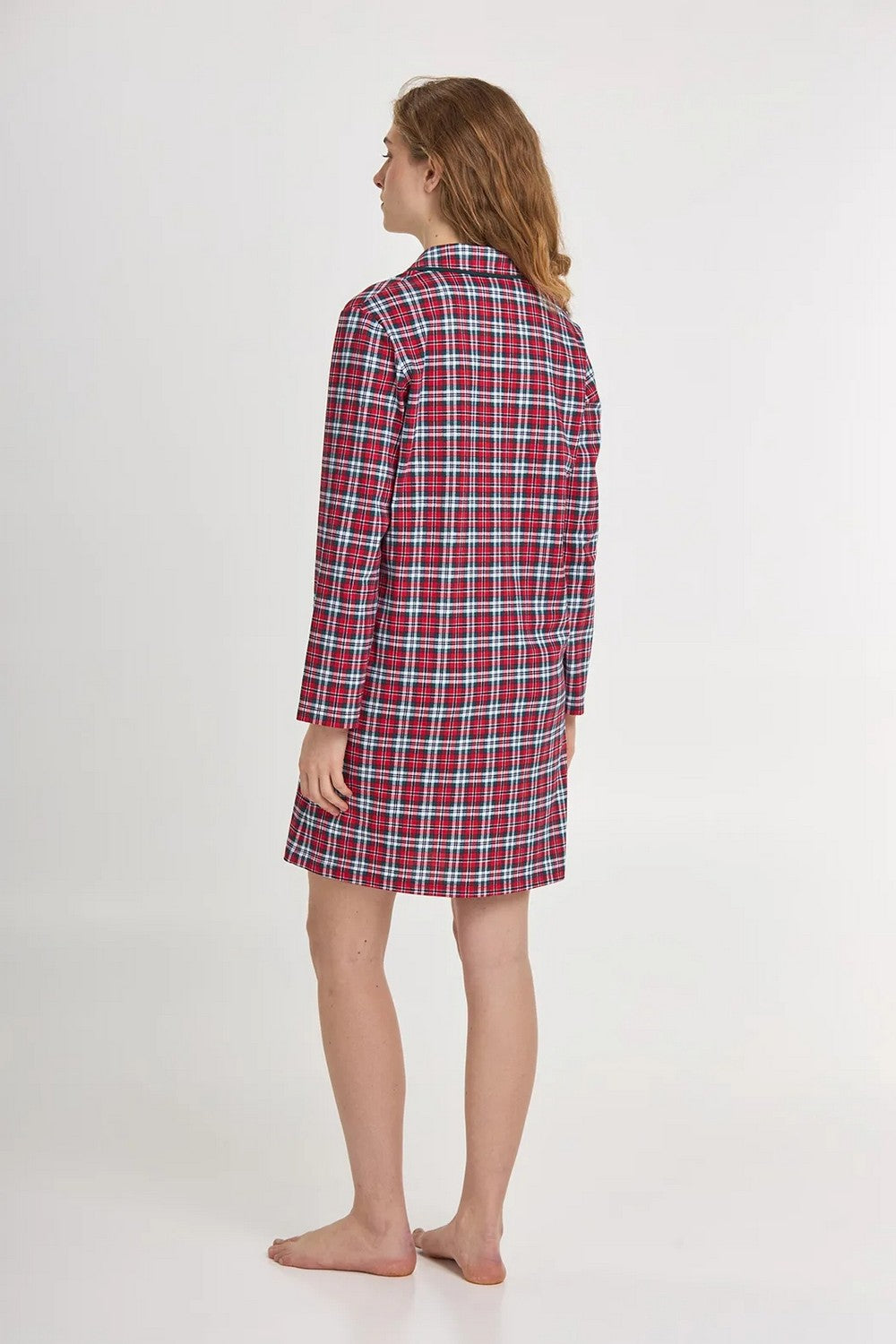 Ночная сорочка на пуговицах LDK 126/11/01 Jolly red