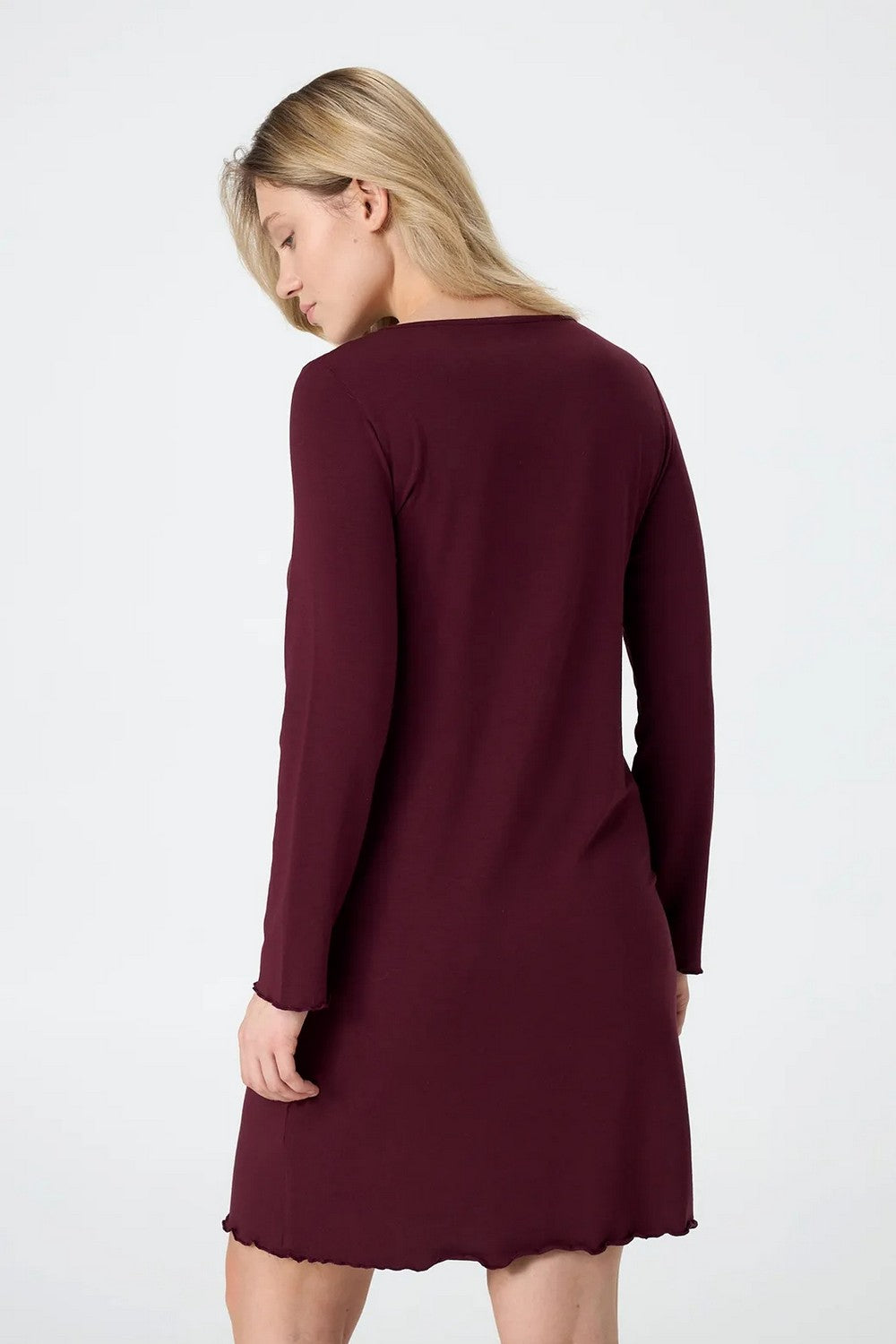 Нічна сорочка з мереживом LDM 102/27/01 Louren burgundy Ellen