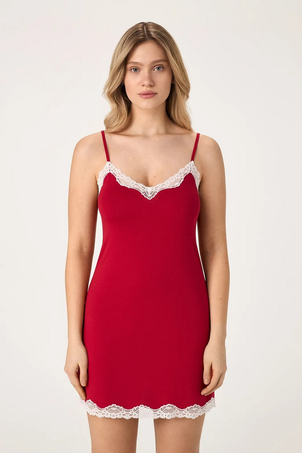Нічна сорочка з модалу LDM 112/75/01 Ellie red Ellen