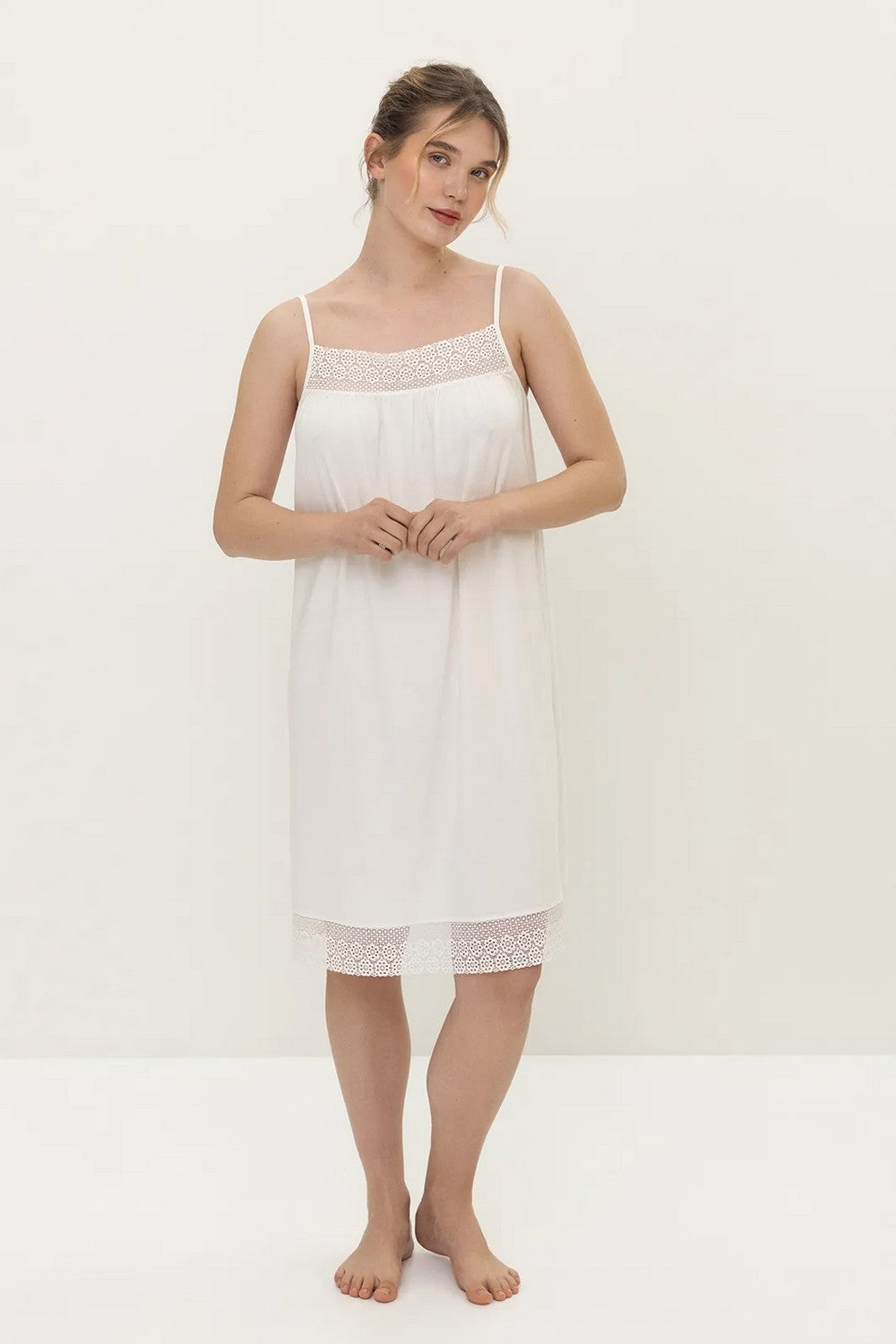 Нічна сорочка з модалу LDM 117/16/01 Katrusia milk