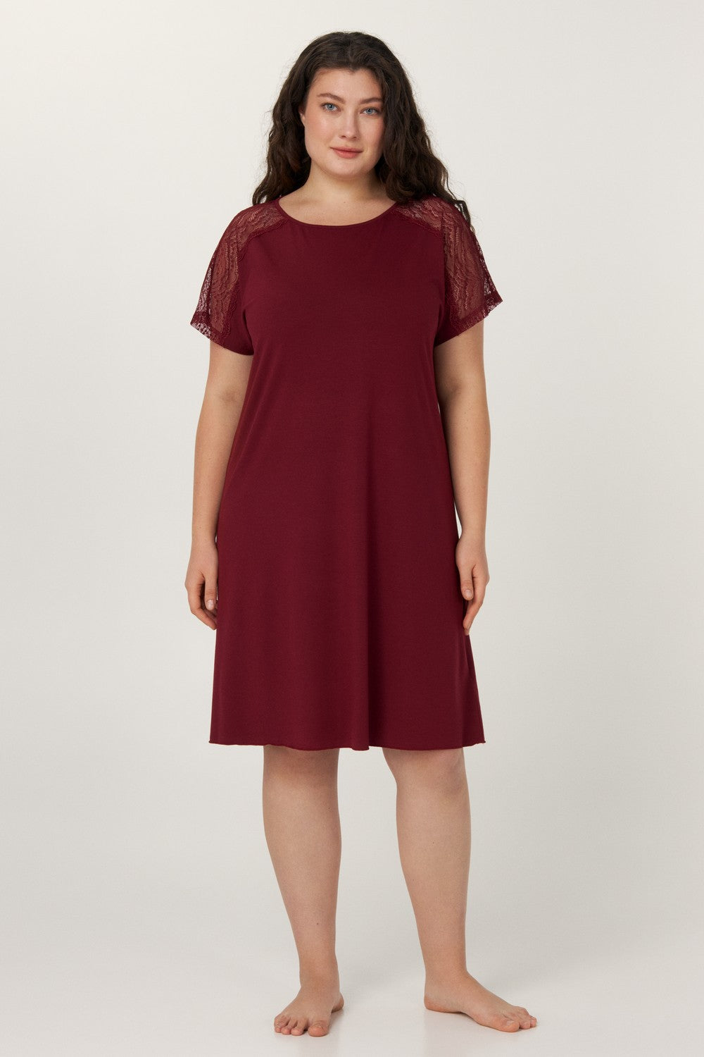 Нічна сорочка з модалу LDM 120/21/02 Meryl burgundy