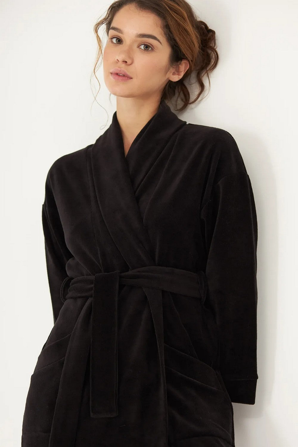 Довгий велюровий халат LGV 207/01/02 Margo black