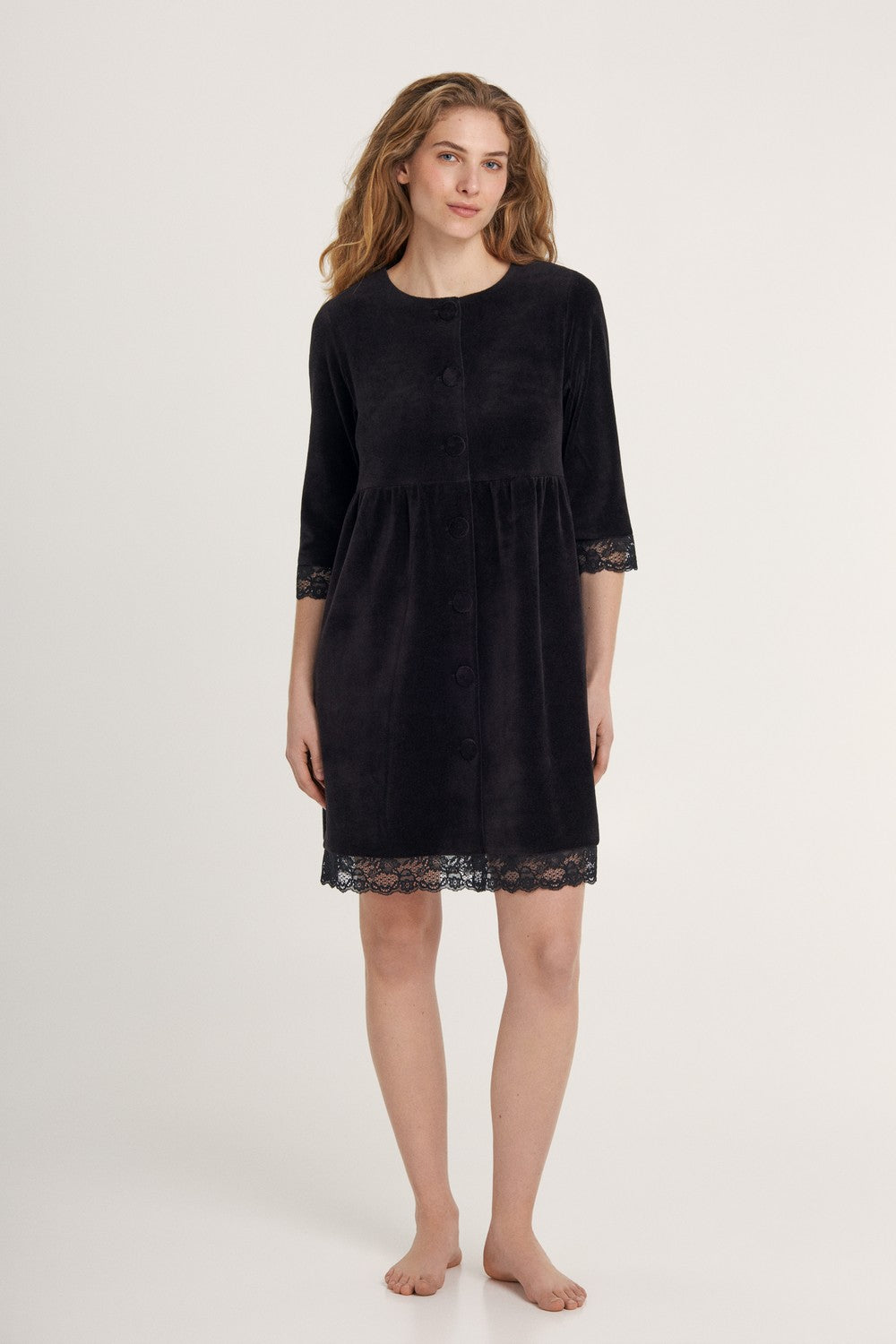 Халат на гудзиках LGV 205/00/06 Margo black