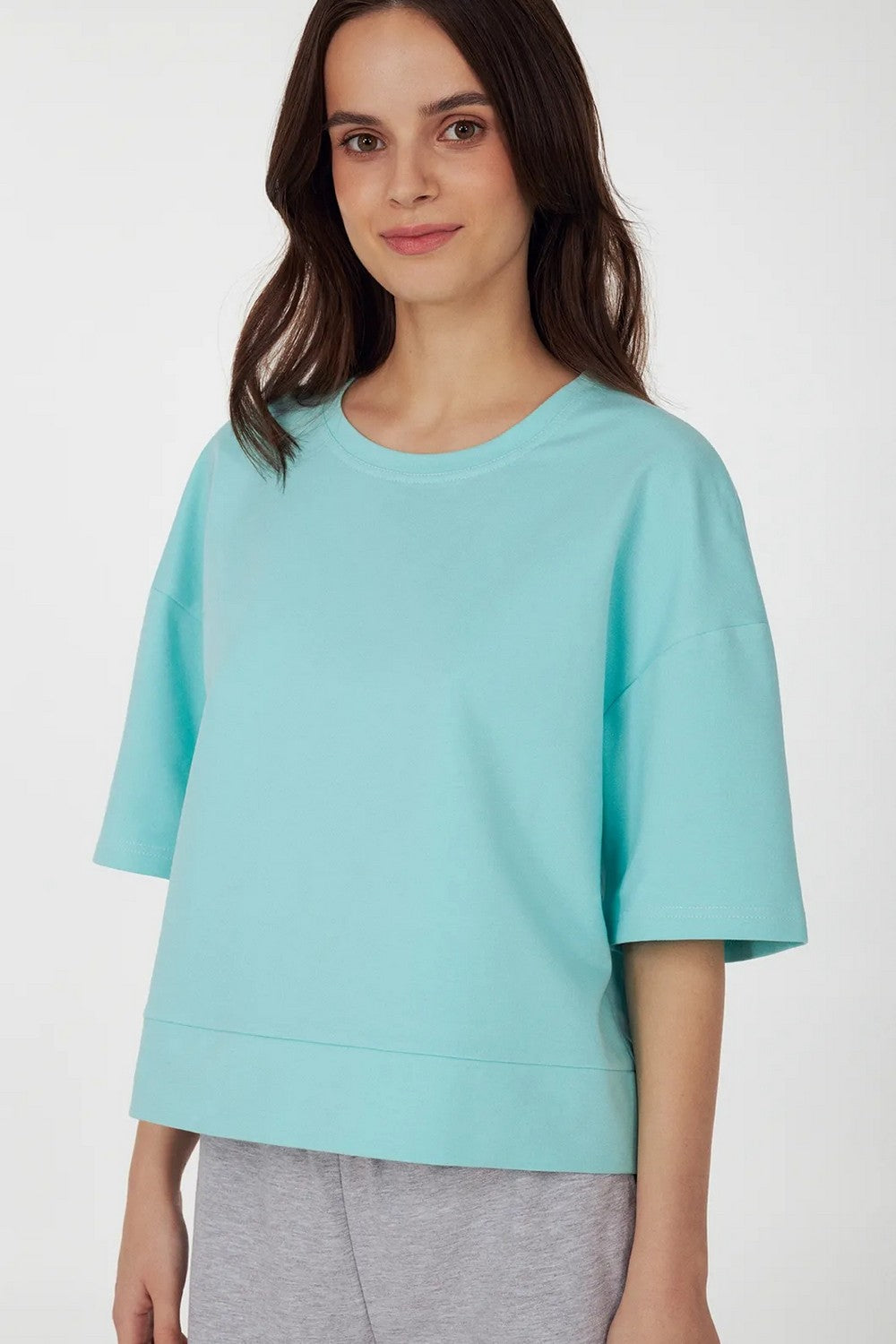 Хлопковая пижама с шортами LPD 2974/03/02 Amber green