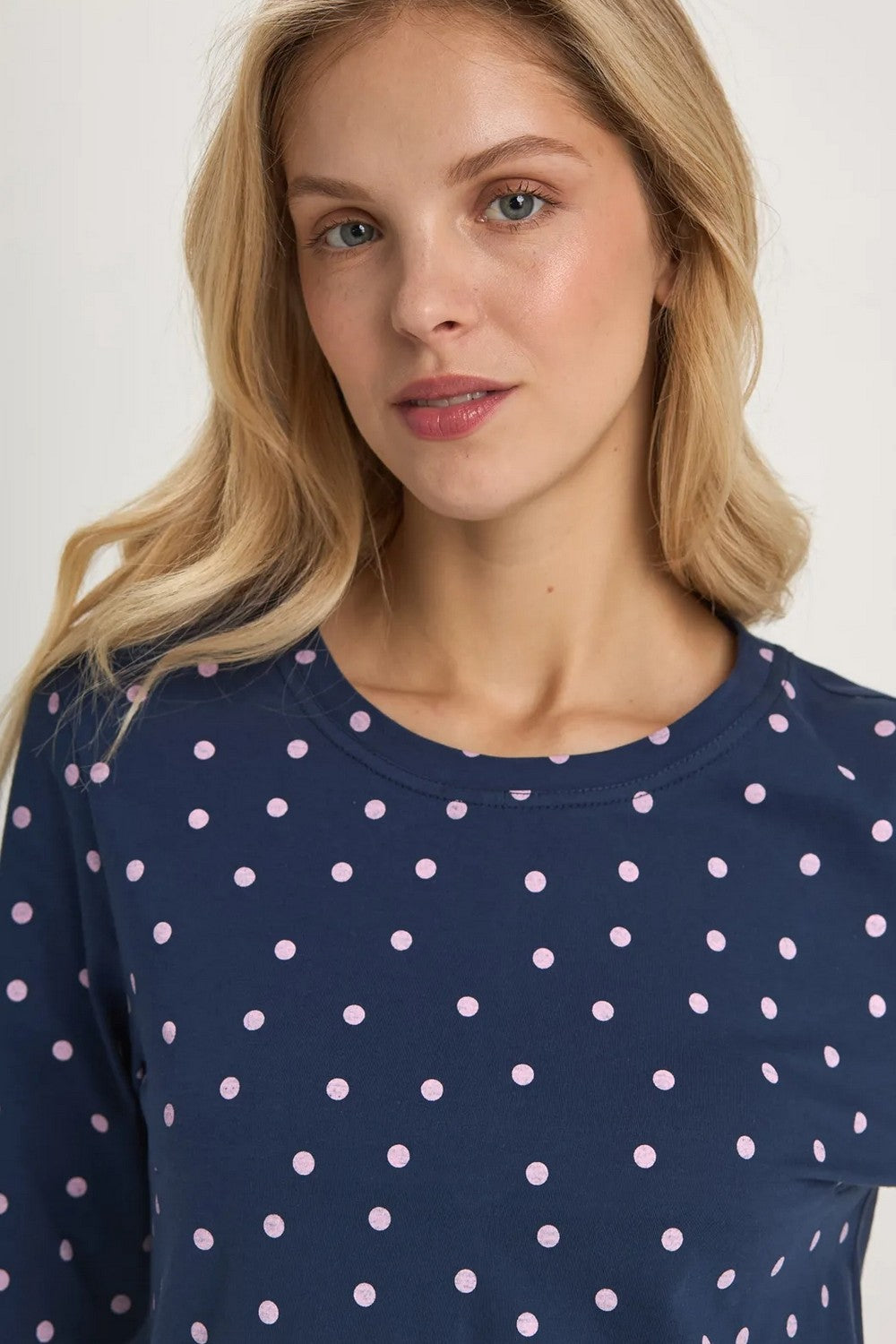 Хлопковая пижама в горошек LPK 0181/05/02 Rosy Raindrops blue