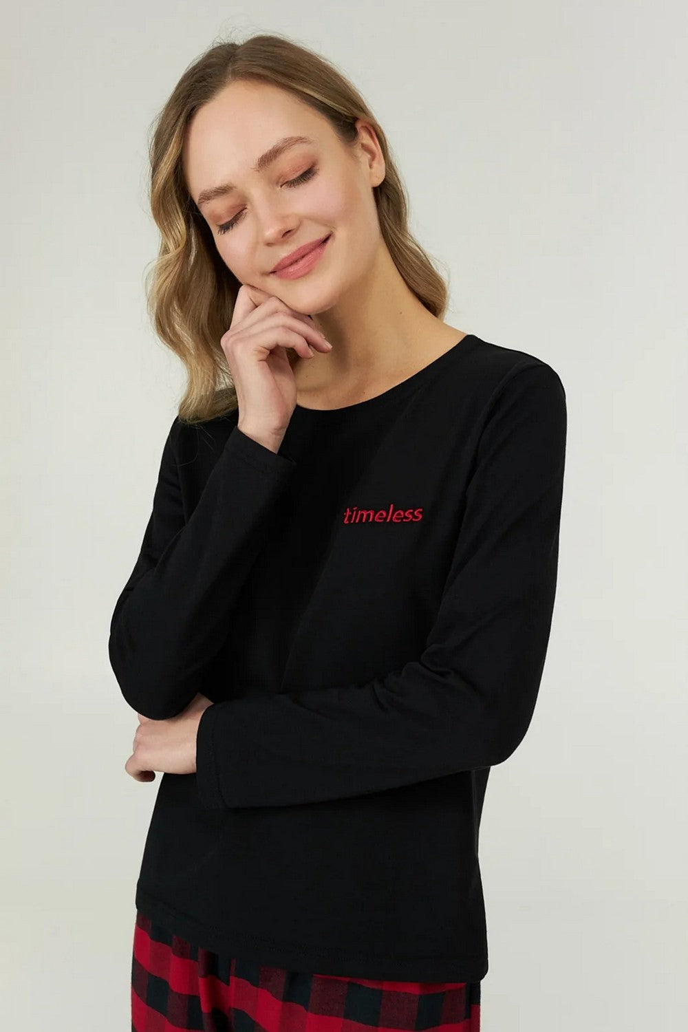 Хлопковая пижама с брюками LPK 0183/01/01 Timeless black