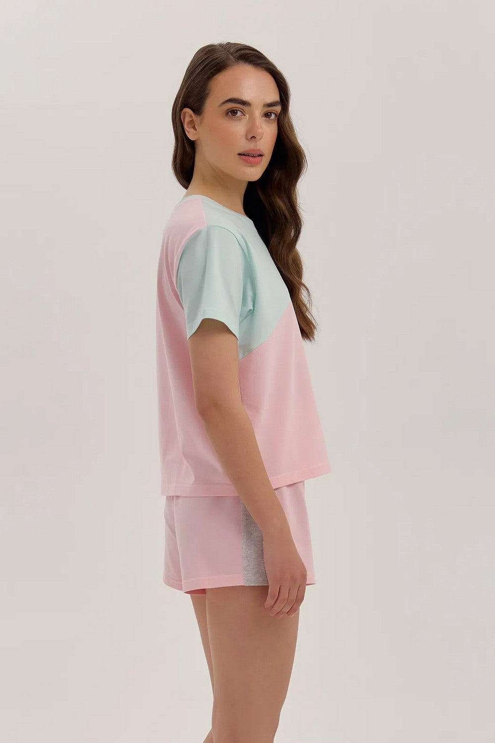 Хлопковая пижама с шортами LPK 2970/02/02 Soft Colors rose