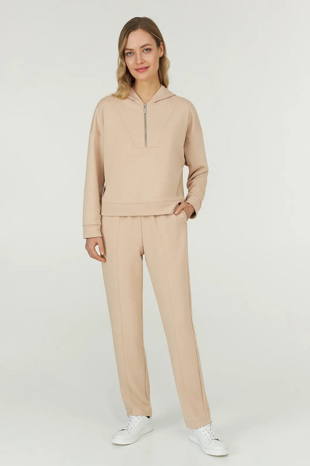 Хлопковый костюм с брюками LPT 1885/02/01 Vanilla cream